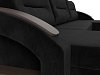 П-образный диван Канзас (черный цвет)