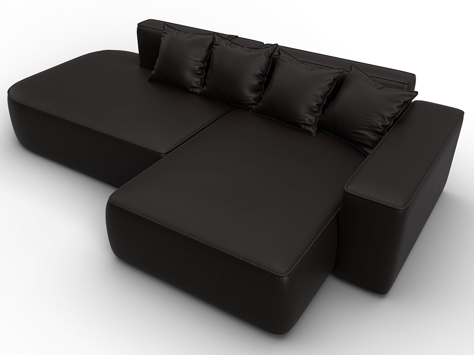 Диван угловой Лига-065 угол правый (grifon 12 коричневый)