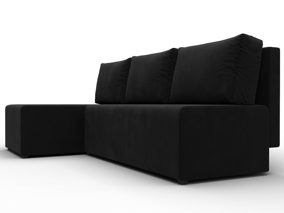 Диван угловой Поло левый угол (черный)