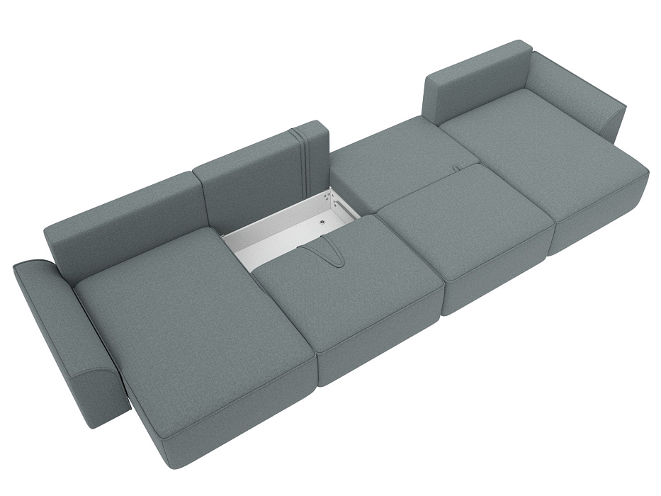 Диван П-образный Лига-048 НПБ лонг (амур 07 серый) Диван П-образный Лига-048 НПБ лонг (амур 07 серый)