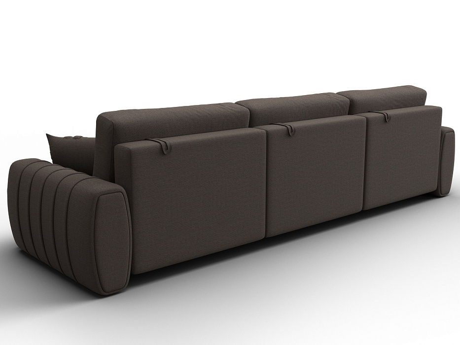 Диван прямой Лига-057 НПБ Лонг (амур 05 коричневый)