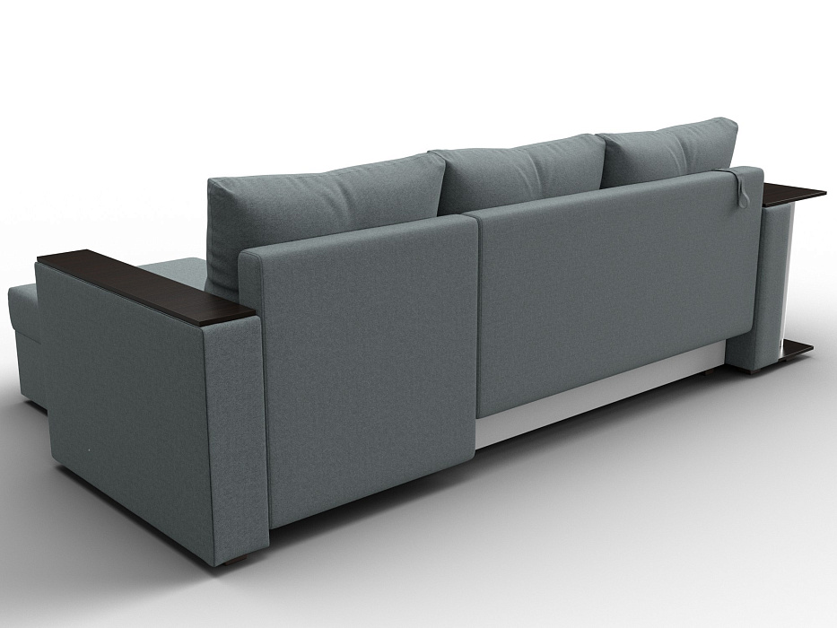 Диван угловой Атланта со столом правый угол (амур 07 серый)