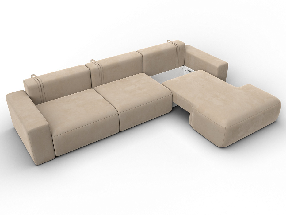 Диван угловой Лига-036 НПБ Классик Лонг правый угол (бежевый)