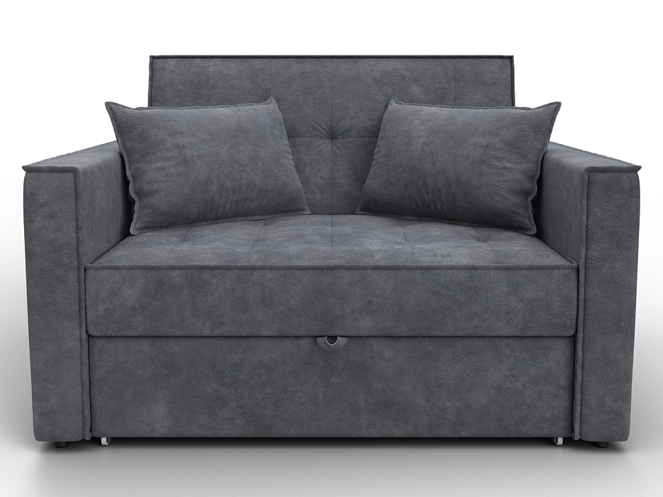 Диван прямой Лига-104 (140) (brut 16 темно-серый)