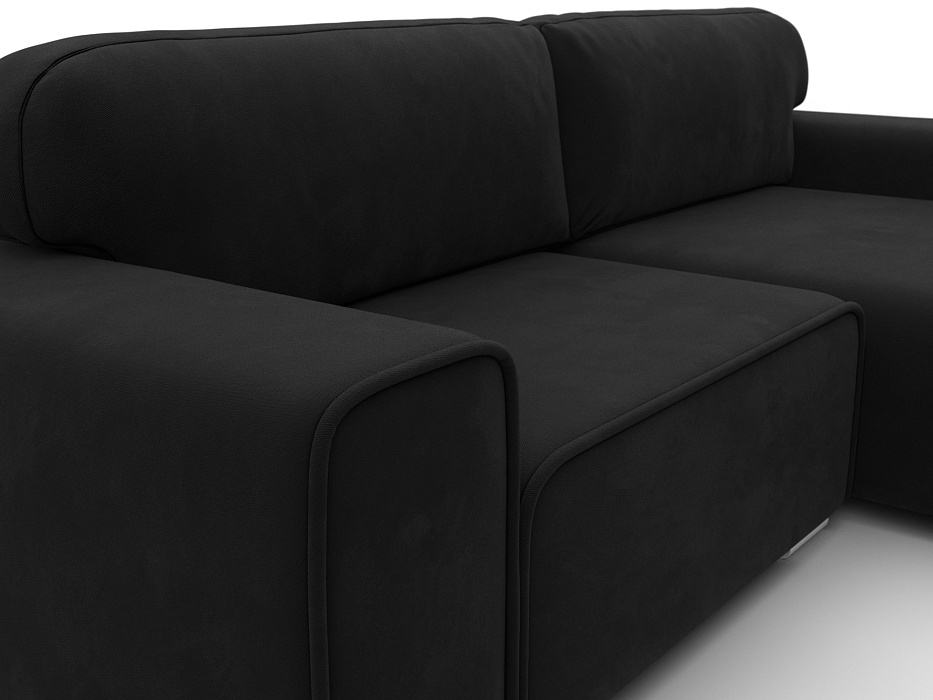 Диван угловой Лига-029 (черный)