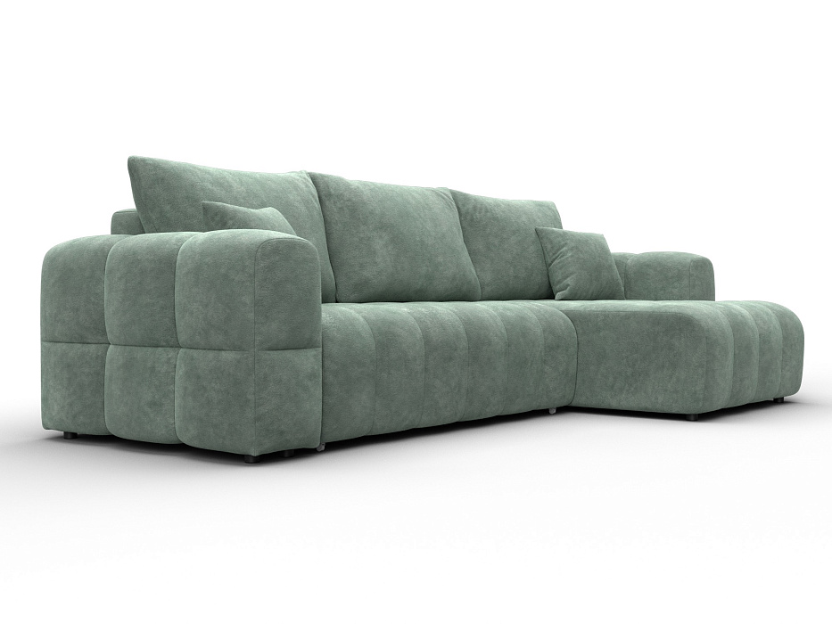 Диван угловой Лига-110 НПБ угол универсальный (brut 08 зеленый)