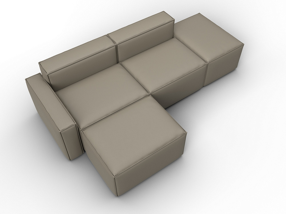 Диван угловой модульный Лига-063 угол левый (grifon 04 бежевый)