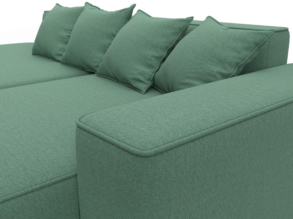 Диван угловой Лига-065 угол правый (амур 11 зеленый)