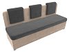 Кухонный прямой диван Маккон 3-х местный (серый\бежевый цвет)
