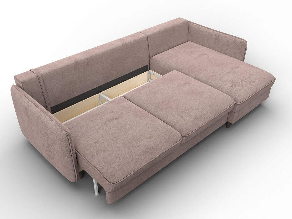 Диван угловой Лига-064 НПБ угол универсальный (tower 05 бежевый)