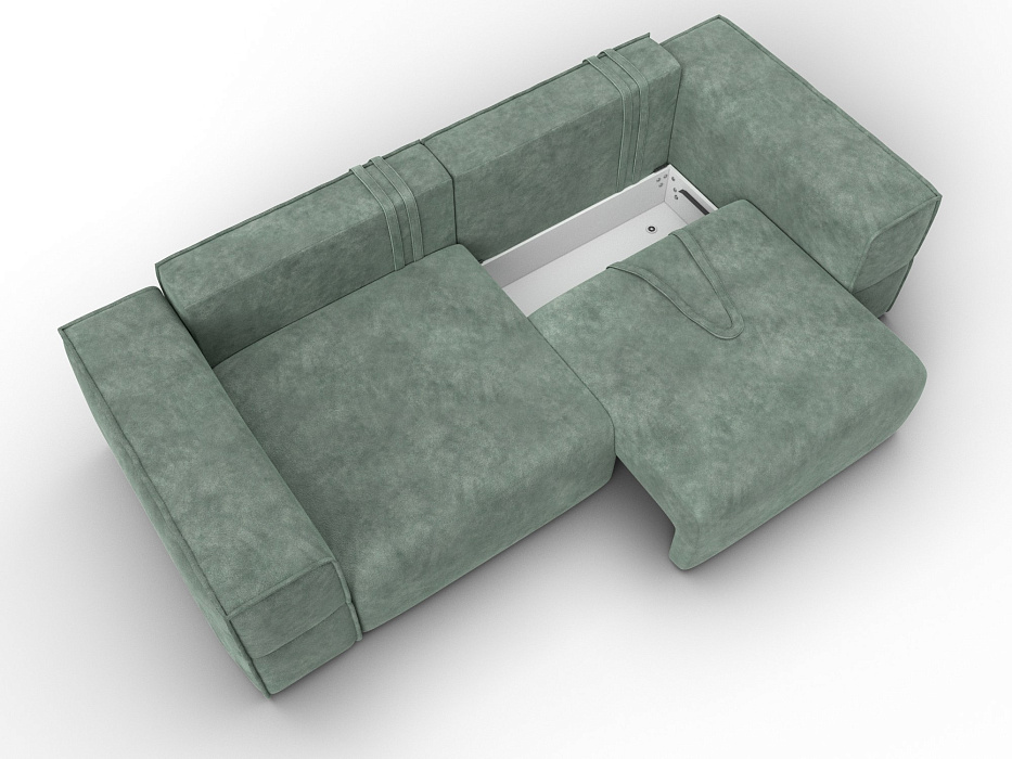 Диван прямой Лига-058 НПБ (brut 08 зеленый)