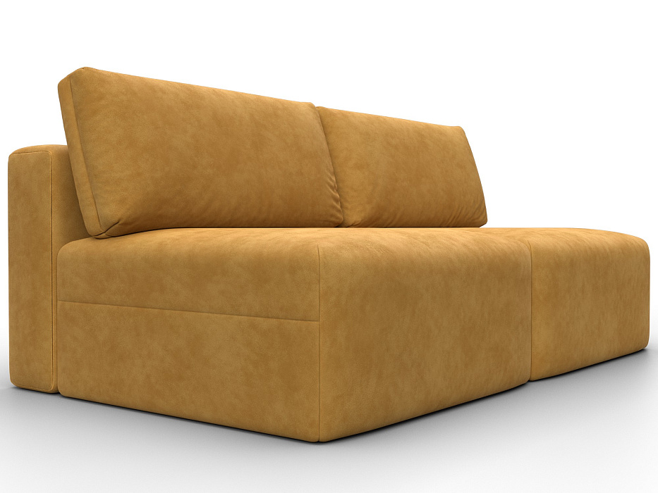 Диван прямой модульный Лига-060 НПБ (brut 10 желтый)