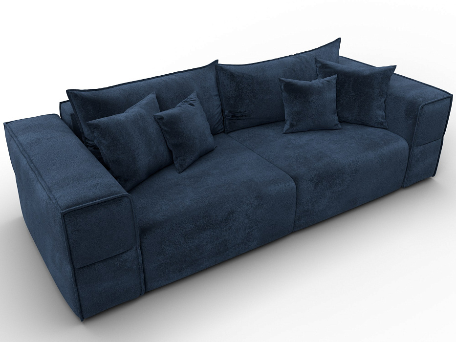 Диван прямой Лига-058 НПБ (tower 13 синий)