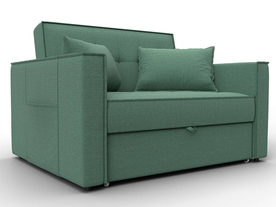 Диван прямой Лига-104 (140) (амур 11 зеленый)