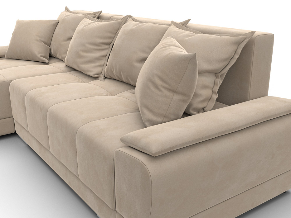 Диван угловой Лига-119 угол левый (seven 729 бежевый)