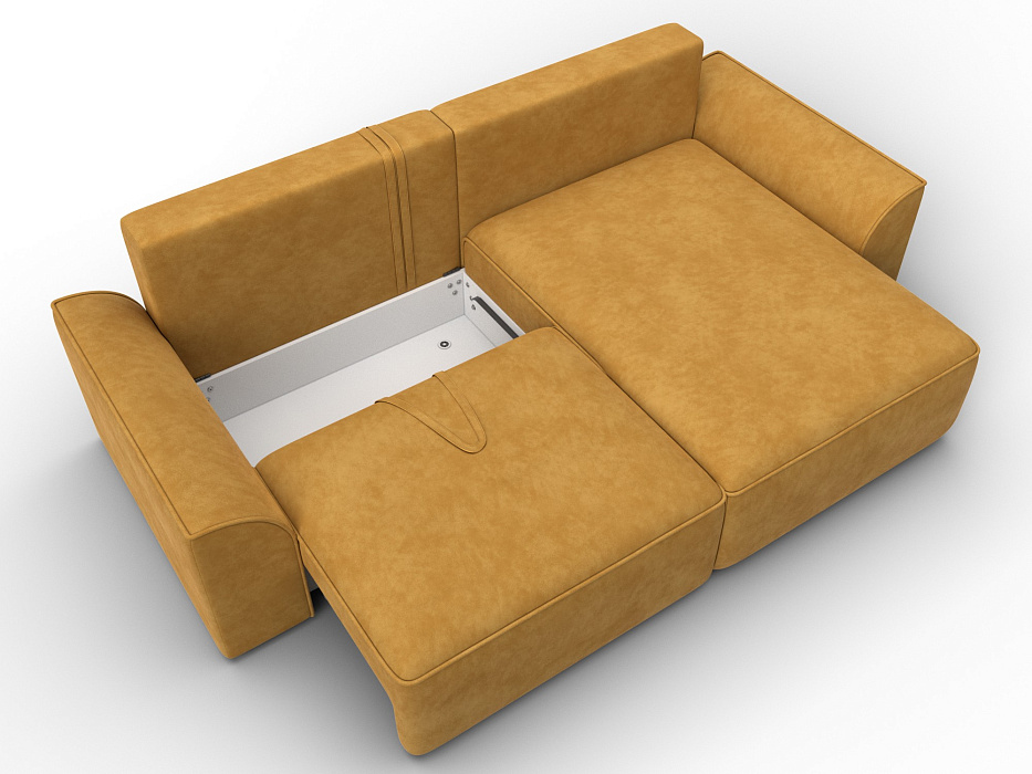 Диван угловой Лига-048 НПБ (brut 10 желтый)