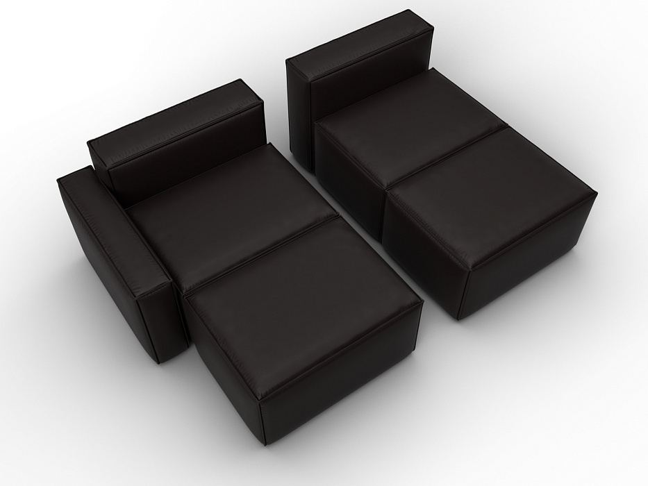 Диван угловой модульный Лига-063 угол левый (grifon 12 коричневый)