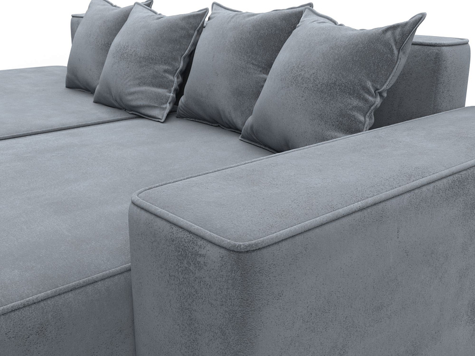 Диван угловой Лига-079 угол правый (tower 10 серый)