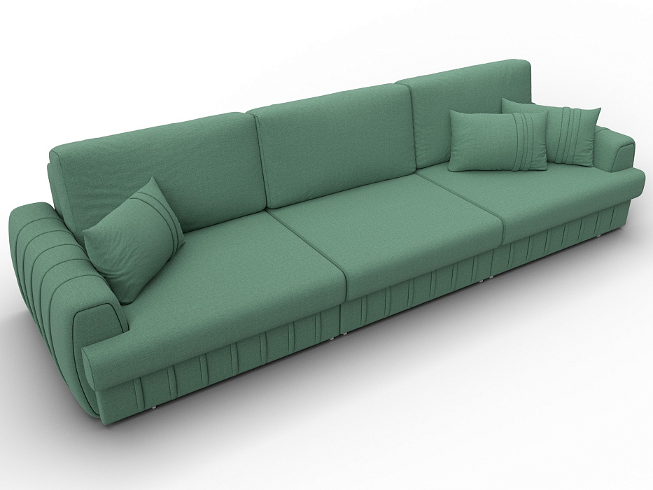 Диван прямой Лига-057 НПБ Лонг (амур 11 зеленый)