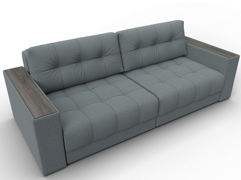 Диван прямой с декором Лига-049 НПБ (амур 07 серый)