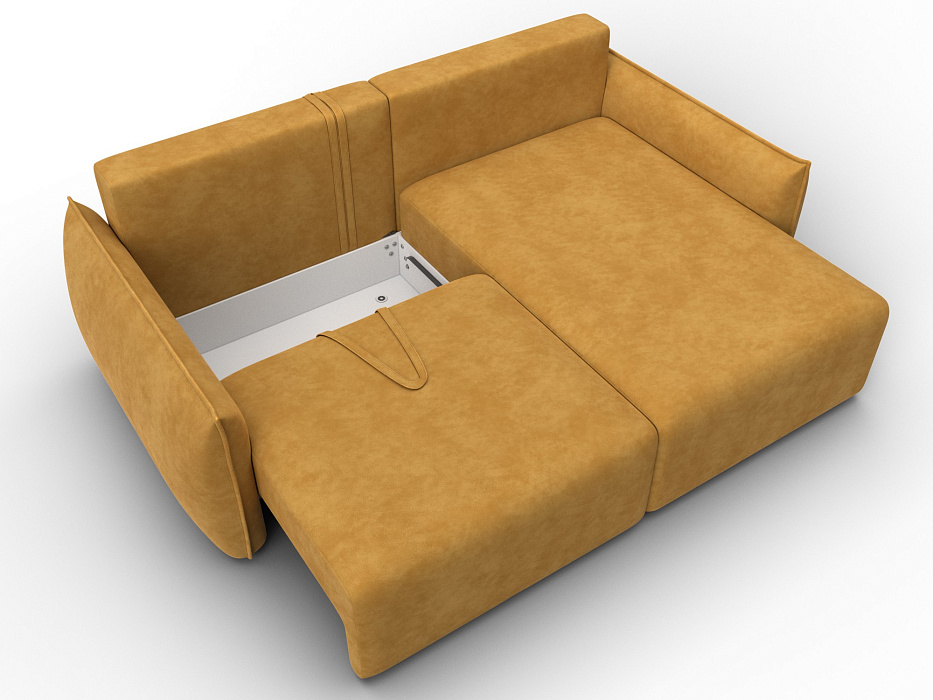 Диван угловой Лига-051 НПБ угол универсальный (brut 10 желтый)