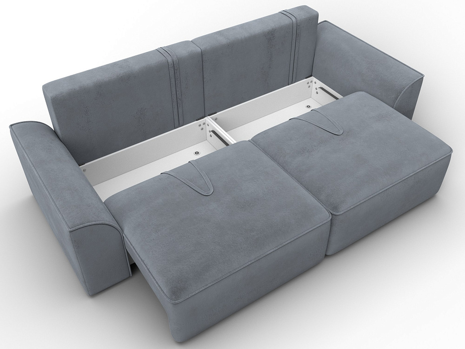 Диван прямой Лига-048 НПБ (tower 10 серый)