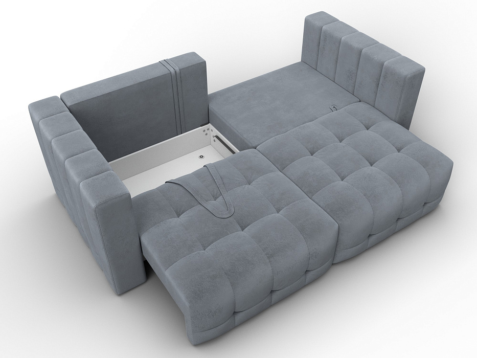 Диван прямой Лига-052 НПБ (tower 10 серый)