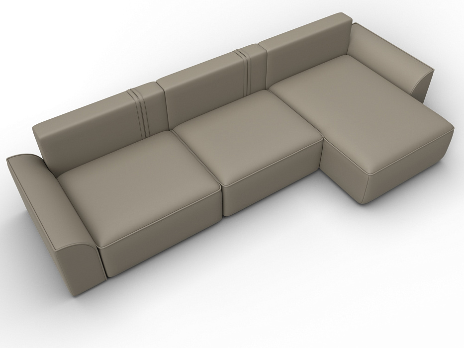 Диван угловой Лига-048 НПБ лонг (grifon 04 бежевый)