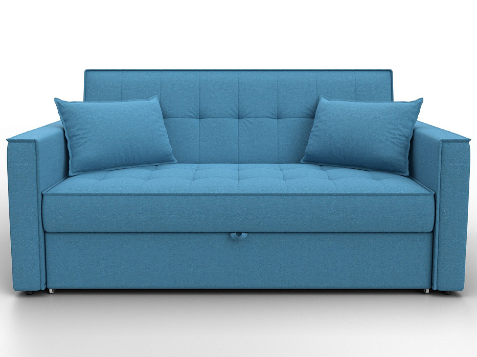 Диван прямой Лига-104 (140) (амур 10 голубой)