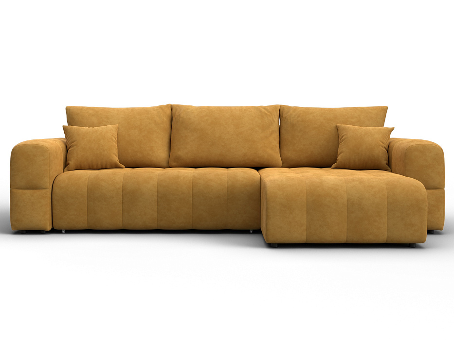 Диван угловой Лига-110 НПБ угол универсальный (brut 10 желтый)