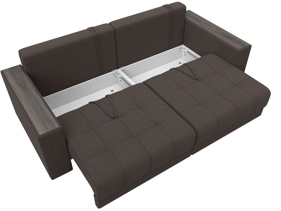 Диван прямой с декором Лига-049 НПБ (амур 05 коричневый) Диван прямой с декором Лига-049 НПБ (амур 05 коричневый)