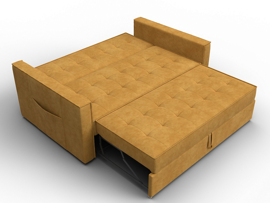 Диван прямой Лига-104 (140) (brut 10 желтый)