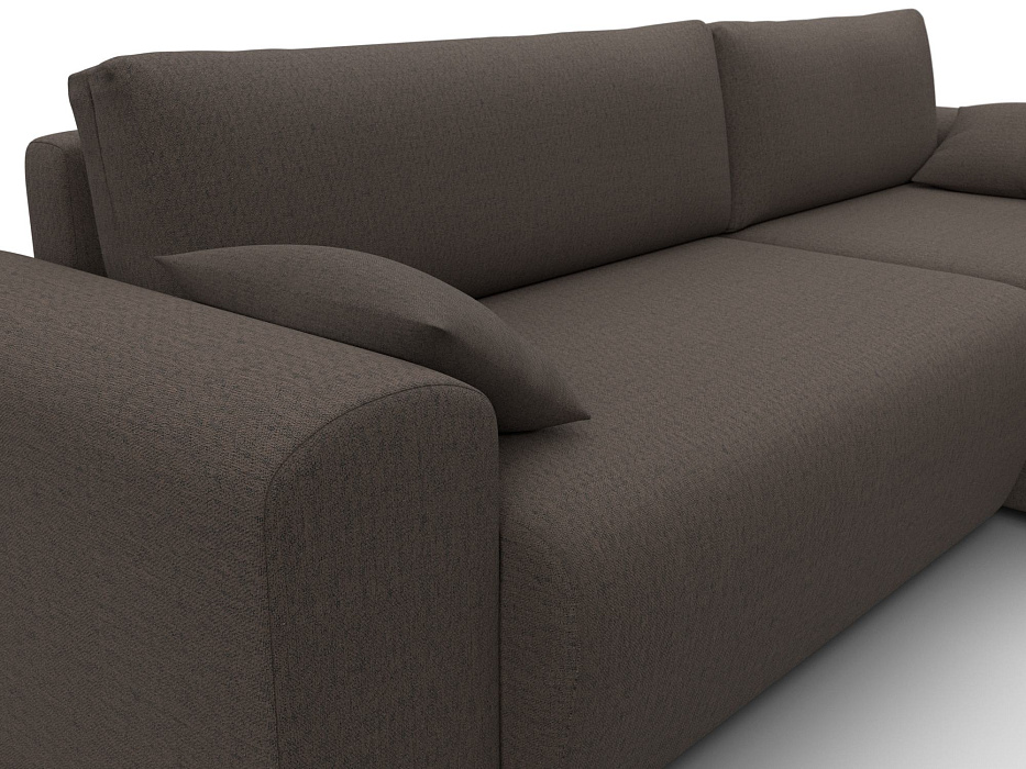 Диван угловой Лига-099 угол универсальный (амур 05 коричневый)