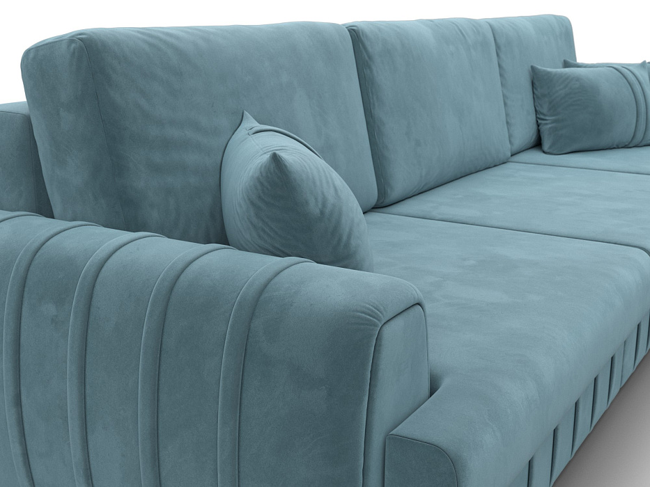 Диван прямой Лига-057 НПБ Лонг (seven 113 бирюзовый)