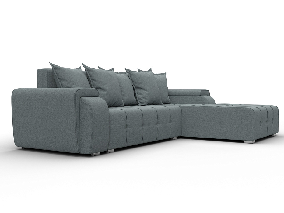 Диван угловой Лига-121 правый угол (амур 07 серый)