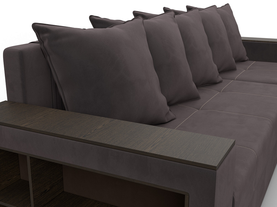 Диван угловой Дубай Лайт угол универсальный (seven 727 коричневый)