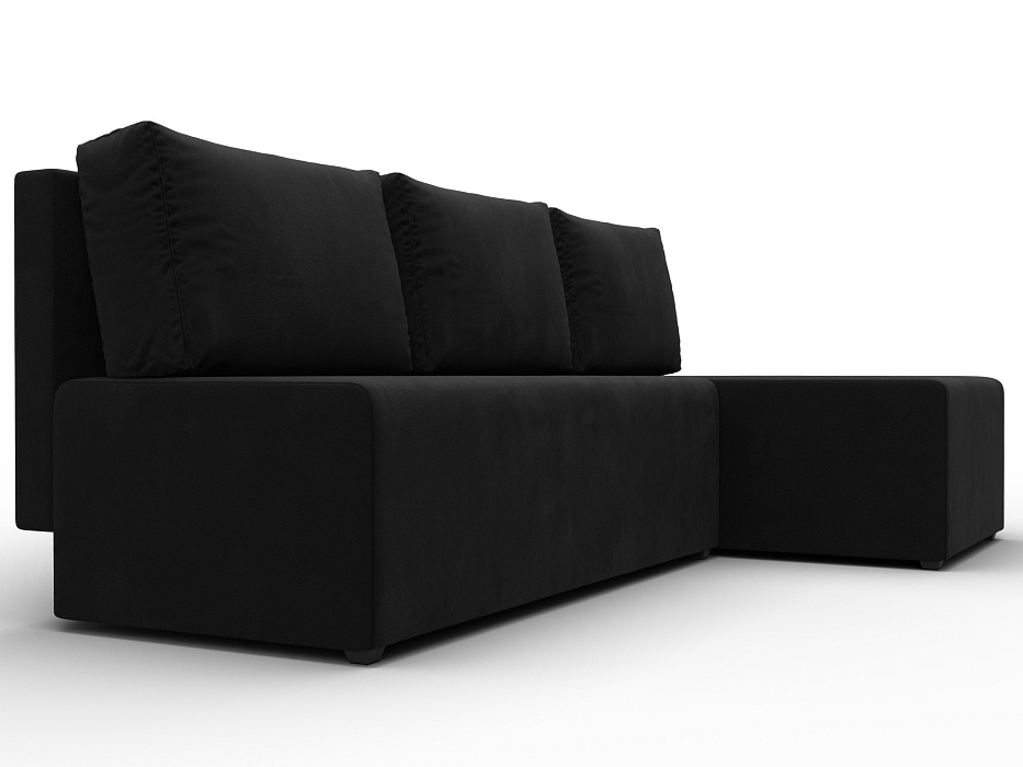 Диван угловой Поло правый угол (черный) Диван угловой Поло правый угол (черный)