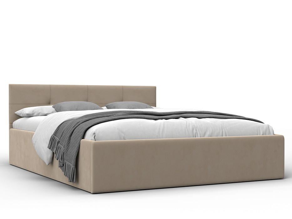 Кровать двухспальная Лига-127 (160) (seven 729 бежевый)