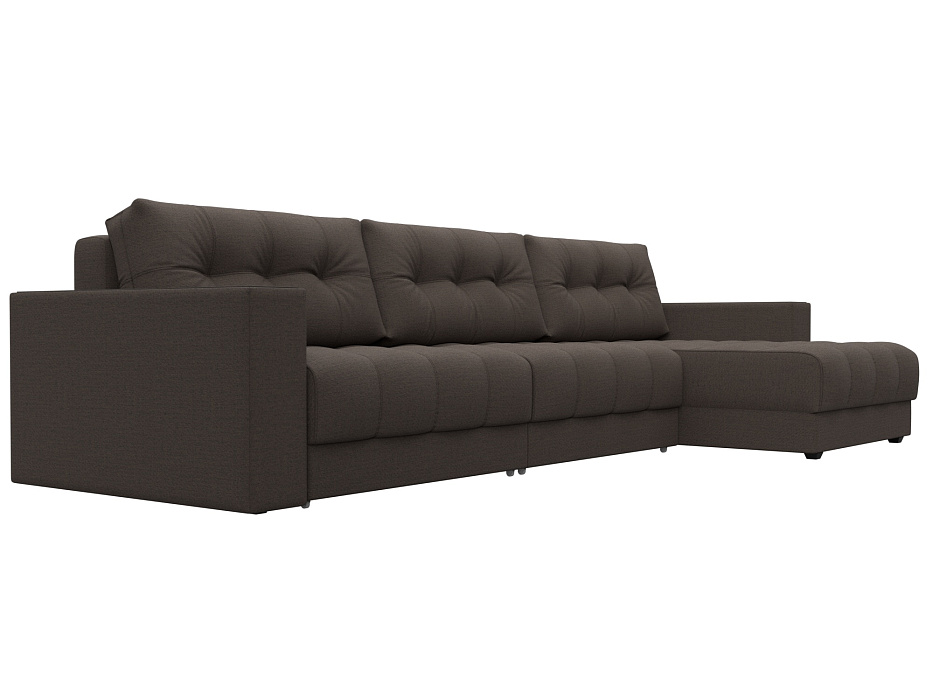 Диван угловой с декором Лига-049 НПБ Лонг (амур 05 коричневый) Диван угловой с декором Лига-049 НПБ Лонг (амур 05 коричневый)