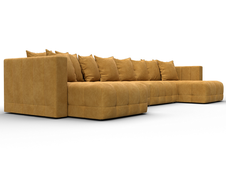 Диван П-образный Лига-052 НПБ Лонг (brut 10 желтый)