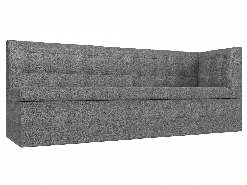 Кухонный диван Бриз с углом справа (серый цвет)