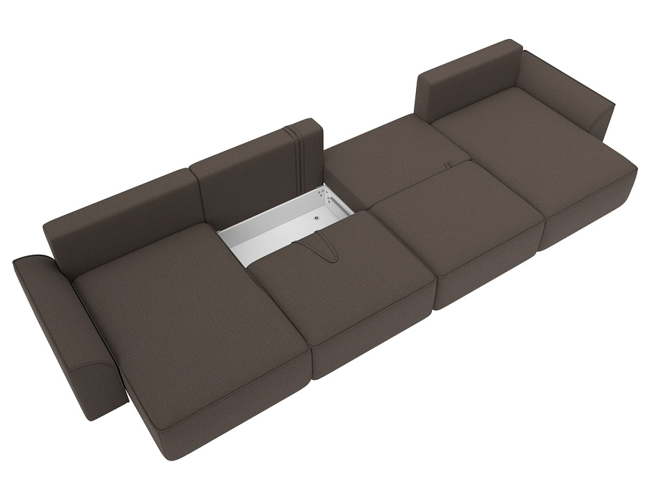 Диван П-образный Лига-048 НПБ лонг (амур 05 коричневый) Диван П-образный Лига-048 НПБ лонг (амур 05 коричневый)