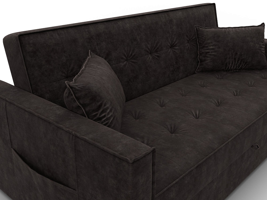 Диван прямой Лига-104 (160) (brut 17 коричневый)