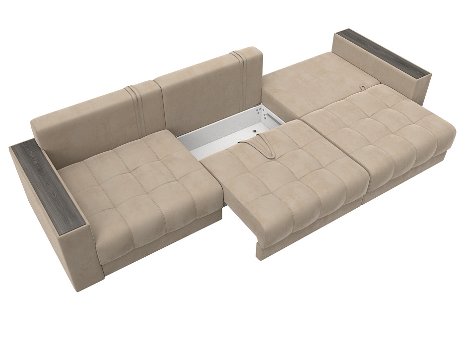 Диван прямой с декором Лига-049 НПБ Лонг (seven 729 бежевый) Диван прямой с декором Лига-049 НПБ Лонг (seven 729 бежевый)