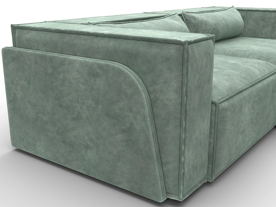 Диван угловой Лига-061 угол левый (brut 08 зеленый)