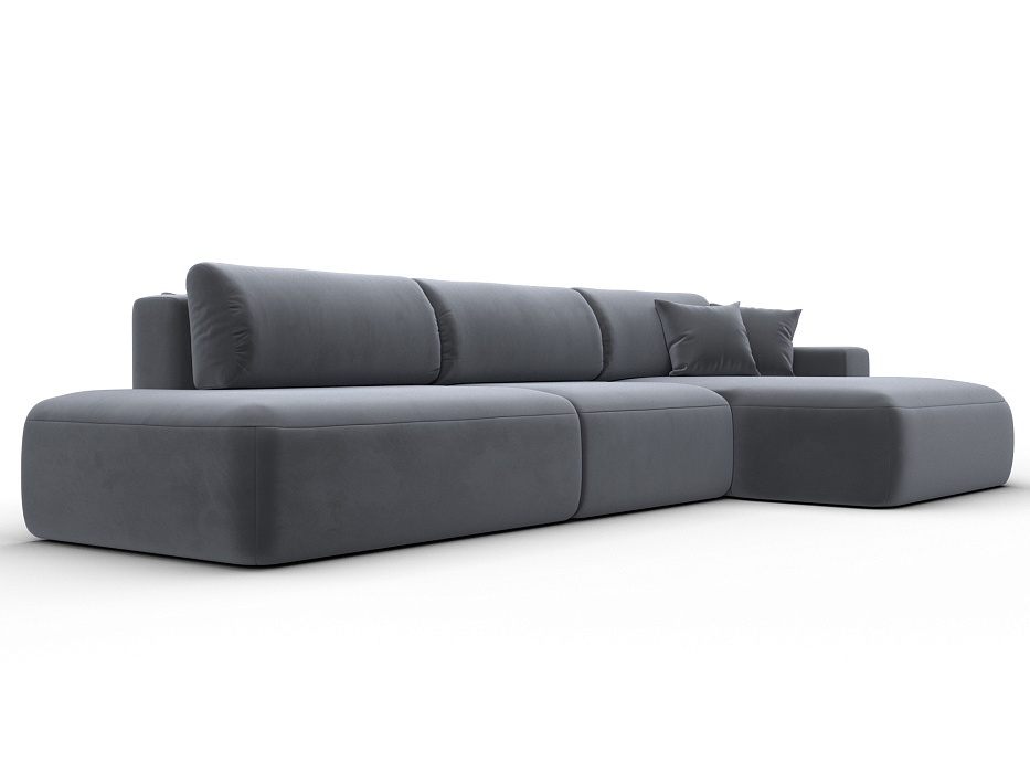 Диван угловой Лига-036 НПБ Модерн Лонг правый угол (серый)