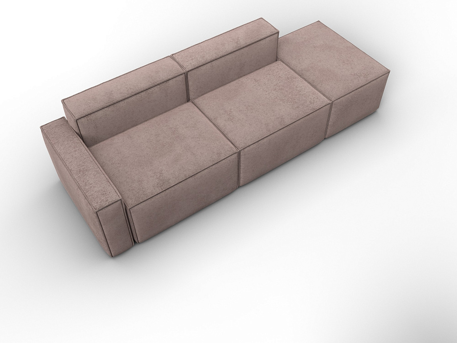 Диван угловой модульный Лига-063 угол левый (tower 05 бежевый)