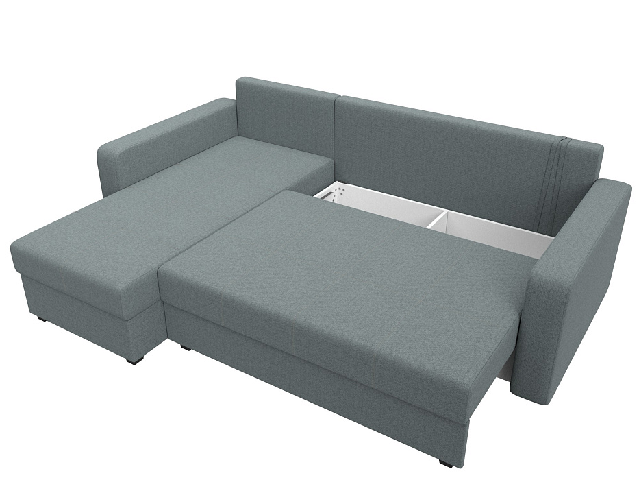 Диван угловой Ливерпуль Лайт левый угол (амур 07 серый)
