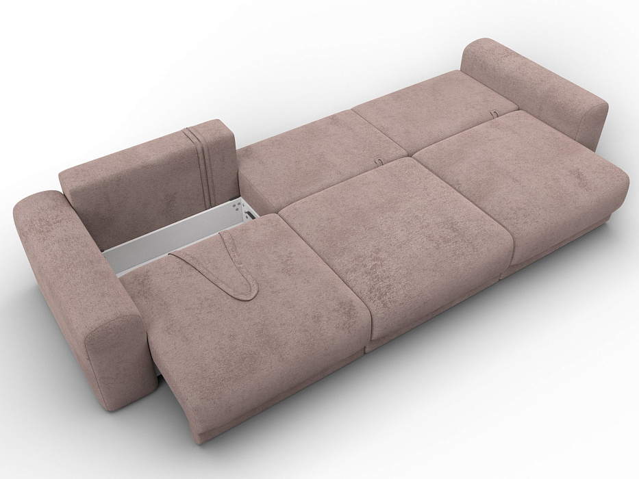 Диван прямой Лига-056 НПБ Лонг (tower 05 бежевый)