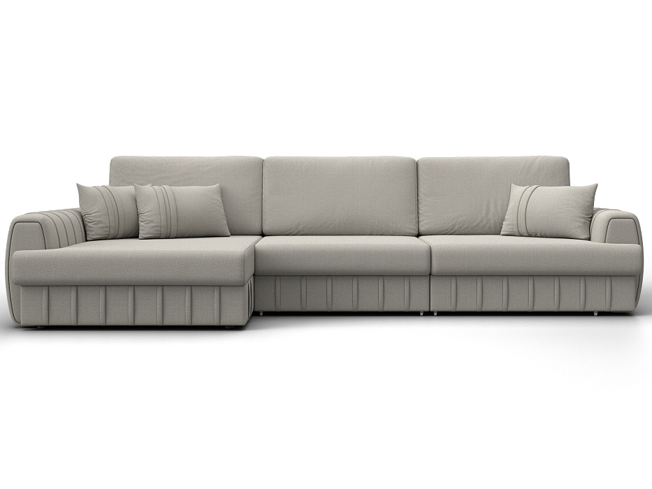 Диван угловой Лига-057 НПБ Лонг угол левый (амур 02 бежевый)